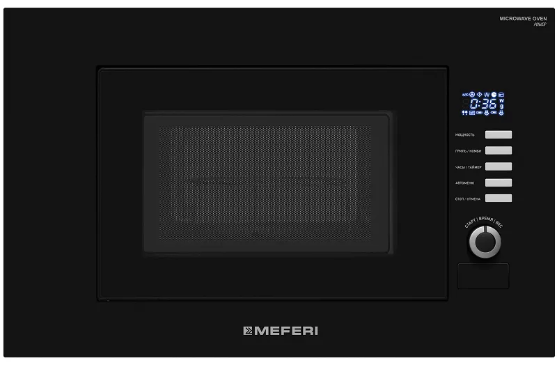 Фото mikrovolnovaya_pech_vstraivaemaya_mmo6020bk_slim_power на сайте meferi-home.ru Микроволновая печь встраиваемая MEFERI MMO6020BK SLIM POWER - изображение mikrovolnovaya_pech_vstraivaemaya_mmo6020bk_slim_power