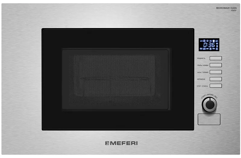 Фото mikrovolnovaya_pech_vstraivaemaya_mmo6020ix_slim_power на сайте meferi-home.ru Микроволновая печь встраиваемая MEFERI MMO6020IX SLIM POWER - изображение mikrovolnovaya_pech_vstraivaemaya_mmo6020ix_slim_power