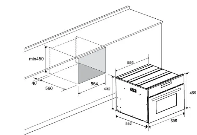 Духовой шкаф электрический MEFERI MEO609BK MICROWAVE