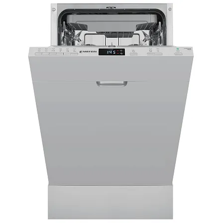 Посудомоечная машина узкая встраиваемая MEFERI MDW4563 POWER, 45 см, 10 комплектов посуды, 6 программ, защита от протечек, половинная загрузка, отсрочка, таймер Посудомоечная машина узкая встраиваемая MEFERI MDW4563 POWER, 45 см, 10 комплектов посуды, 6 программ, защита от протечек, половинная загрузка, отсрочка, таймер