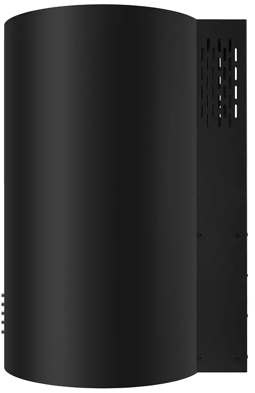 Вытяжка кухонная цилиндрическая настенная MEFERI TUBE40BK POWER, 40 см, черная, производительность 850 м3/ч, 3 скорости, низкий уровень шума, режимы отвод и рециркуляция, гарантия 3 года