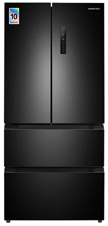 Холодильник отдельностоящий, с инвертором MEFERI MFR83BLACK IX TOTAL NO FROST FRENCH DOOR COMFORT, двухкамерный, с зоной свежести, с льдогенератором