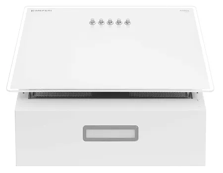 Вытяжка кухонная MEFERI AIRBOX45WH LIGHT, 45 см, наклонная, белая, стекло, производительность 650 м3/ч, 3 скорости, низкий уровень шума, режимы отвод и рециркуляция, гарантия 3 года Вытяжка кухонная MEFERI AIRBOX45WH LIGHT, 45 см, наклонная, белая, стекло, производительность 650 м3/ч, 3 скорости, низкий уровень шума, режимы отвод и рециркуляция, гарантия 3 года