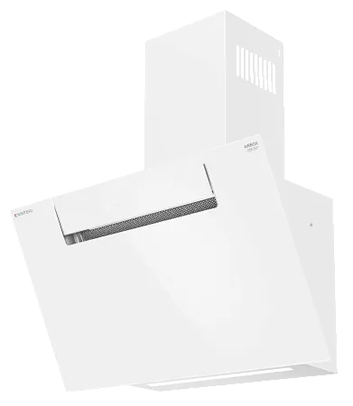 Вытяжка кухонная MEFERI AIRBOX60WH COMFORT, 60 см, наклонная, белая, стекло, производительность 950 м3/ч, 3 скорости, низкий уровень шума, режимы отвод и рециркуляция, гарантия 3 года