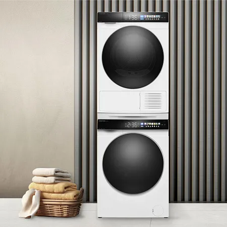 Колонна из стиральной и сушильной машин белая MEFERI MS10WH82 COMFORT Колонна из стиральной и сушильной машин белая MEFERI MS10WH82 COMFORT