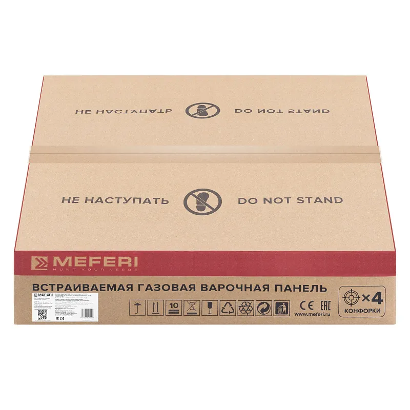Варочная панель газовая  MEFERI MGH604WH GLASS ULTRA