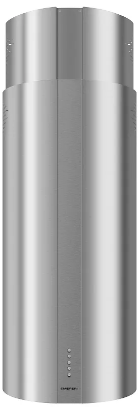 Вытяжка кухонная цилиндрическая островная MEFERI TUBE40IX ISLA POWER, 40 см, серая, производительность 850 м3/ч, 3 скорости, низкий уровень шума, режимы отвод и рециркуляция, гарантия 3 года