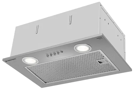 Вытяжка кухонная MEFERI INBOX45IX POWER, 45 см, встраиваемая, серая, производительность 900 м3/ч, 3 скорости, низкий уровень шума, режимы отвод и рециркуляция, гарантия 3 года