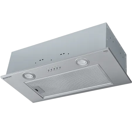 Вытяжка кухонная MEFERI INBOX60IX LIGHT, 60 см, встраиваемая, серая, производительность 650 м3/ч, 3 скорости, низкий уровень шума, режимы отвод и рециркуляция, гарантия 3 года