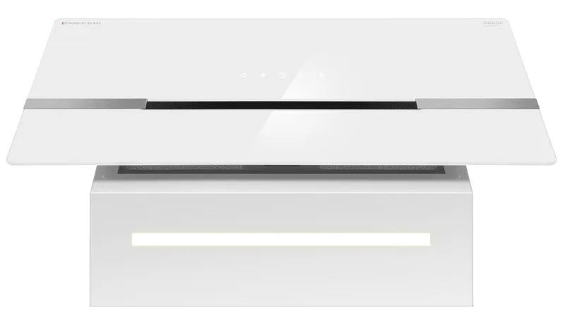 Вытяжка кухонная MEFERI AIRBOX60WH COMFORT PLUS, 60 см, наклонная, белая, стекло, производительность 1200 м3/ч, 3 скорости, низкий уровень шума, режимы отвод и рециркуляция, гарантия 3 года