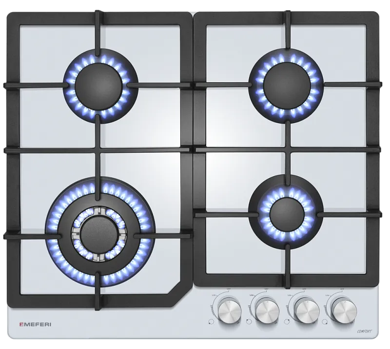Варочная панель газовая MEFERI MGH604WH GLASS COMFORT - изображение varochnaya_panel_gazovaya_mgh604wh_glass_comfort  
