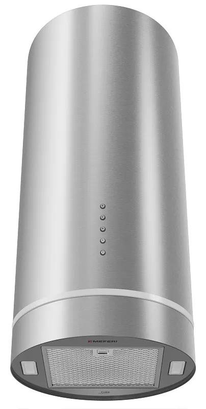 Вытяжка кухонная цилиндрическая настенная MEFERI TUBE35IX COMFORT, 35 см, серая, производительность 1200 м3/ч, 3 скорости, низкий уровень шума, режимы отвод и рециркуляция, гарантия 3 года