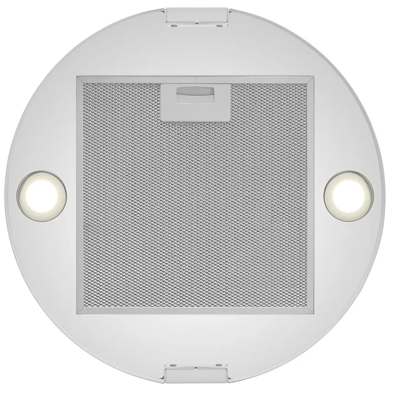 Вытяжка кухонная цилиндрическая островная MEFERI TUBE40WH ISLA POWER, 40 см, белая, производительность 850 м3/ч, 3 скорости, низкий уровень шума, режимы отвод и рециркуляция, гарантия 3 года