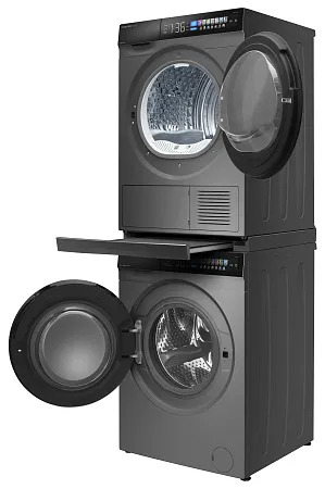 Колонна из стиральной и сушильной машин серая MEFERI MS10GR83 COMFORT Колонна из стиральной и сушильной машин серая MEFERI MS10GR83 COMFORT