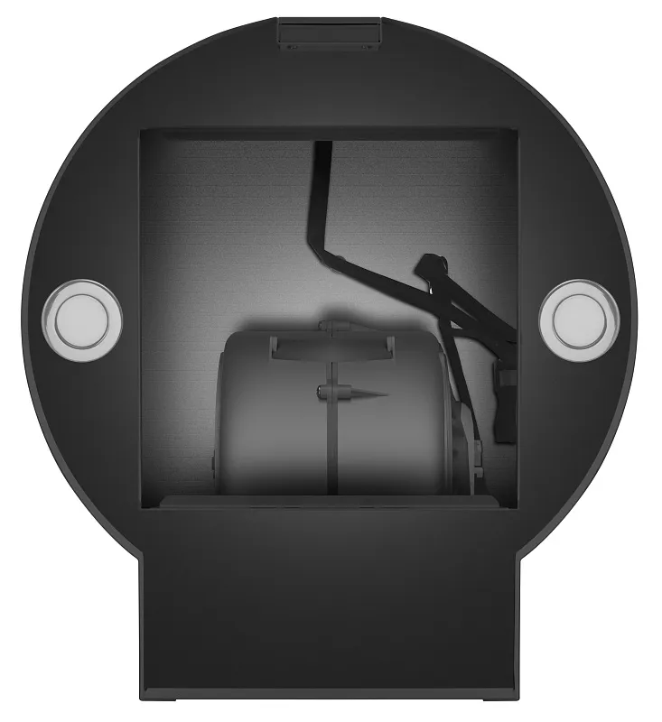 Вытяжка кухонная цилиндрическая настенная MEFERI TUBE40BK COMFORT PLUS, 40 см, черная, производительность 1200 м3/ч, 5 скоростей, низкий уровень шума, режимы отвод и рециркуляция, сенсорное управление, гарантия 3 года