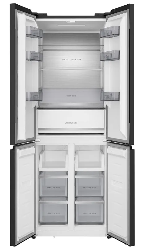 Холодильник отдельностоящий с инвертором MEFERI MFR70BK TOTAL NO FROST CROSS DOOR ULTRA