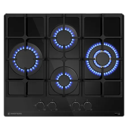 Варочная панель газовая MEFERI MGH604BK GLASS ULTRA Варочная панель газовая MEFERI MGH604BK GLASS ULTRA