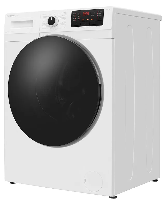Стиральная машина с инвертором и паром MEFERI MFW091216WH ULTRA отдельностоящая белая, загрузка 9 кг