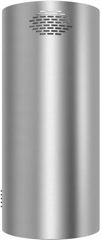 Вытяжка кухонная цилиндрическая островная MEFERI TUBE40IX ISLA POWER, 40 см, серая, производительность 850 м3/ч, 3 скорости, низкий уровень шума, режимы отвод и рециркуляция, гарантия 3 года