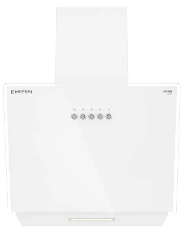 Вытяжка кухонная MEFERI AIRBOX45WH LIGHT, 45 см, наклонная, белая, стекло, производительность 650 м3/ч, 3 скорости, низкий уровень шума, режимы отвод и рециркуляция, гарантия 3 года Вытяжка кухонная MEFERI AIRBOX45WH LIGHT, 45 см, наклонная, белая, стекло, производительность 650 м3/ч, 3 скорости, низкий уровень шума, режимы отвод и рециркуляция, гарантия 3 года