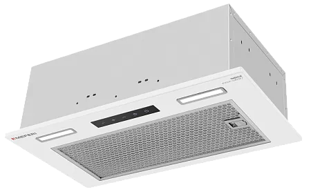 Вытяжка кухонная MEFERI INBOX52WH SENSOR COMFORT, 52 см, встраиваемая, белая, производительность 950 м3/ч, 3 скорости, низкий уровень шума, режимы отвод и рециркуляция, сенсорное управление, пульт дистационного управления, гарантия 3 года