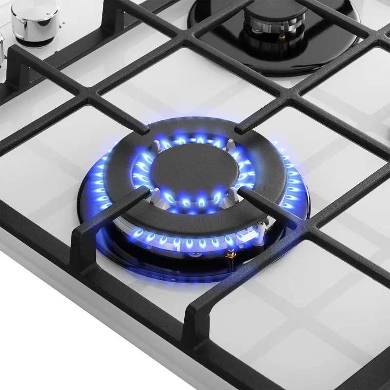 Варочная панель газовая MEFERI MGH453WH GLASS POWER