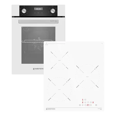 Комплект встраиваемой техники 45 см белый MEFERI MS45WH13