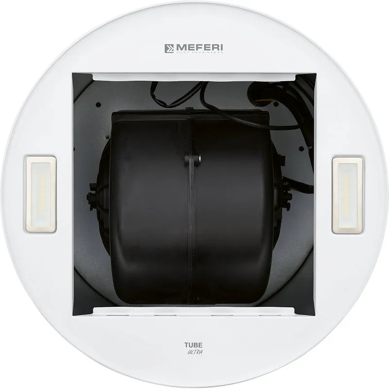 Вытяжка кухонная цилиндрическая пристенная MEFERI TUBE35WH ULTRA, 40 см, белая, производительность 1200 м3/ч, 3 скорости, низкий уровень шума, режимы отвод и рециркуляция, гарантия 3 года