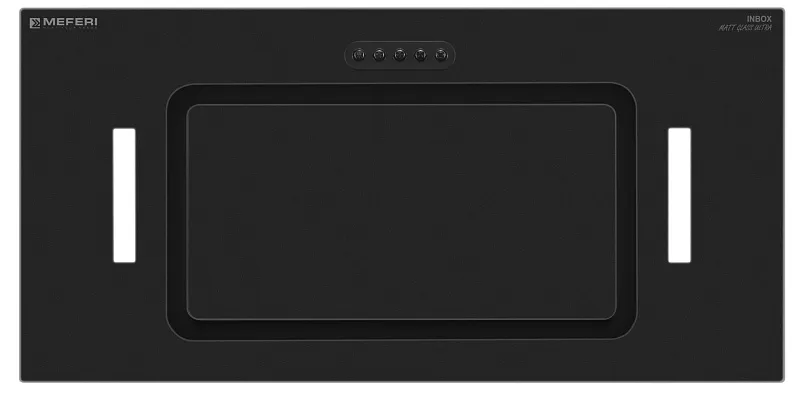 Вытяжка кухонная MEFERI INBOX60BK MATT GLASS ULTRA, 60 см, встраиваемая, черная, матовое стекло, производительность 900 м3/ч, 3 скорости, низкий уровень шума, режимы отвод и рециркуляция, гарантия 3 года