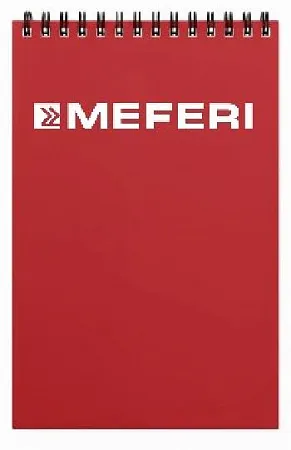 Блокнот на кольцах красный MEFERI A5RD notepad