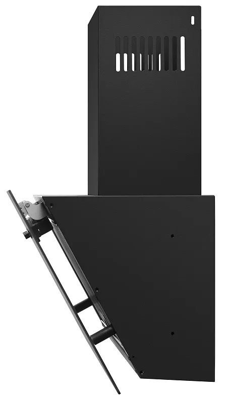 Вытяжка кухонная MEFERI AIRBOX60BK LIGHT, 60 см, наклонная, черная, стекло, производительность 650 м3/ч, 3 скорости, низкий уровень шума, режимы отвод и рециркуляция, гарантия 3 года