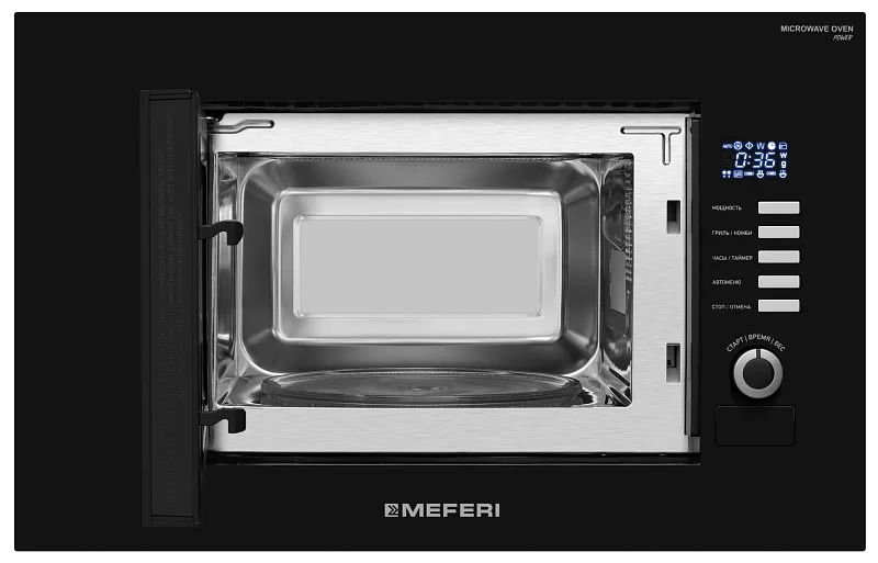 Микроволновая печь встраиваемая  MEFERI MMO6020BK SLIM POWER