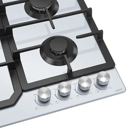 Варочная панель газовая MEFERI MGH604WH GLASS COMFORT Варочная панель газовая MEFERI MGH604WH GLASS COMFORT