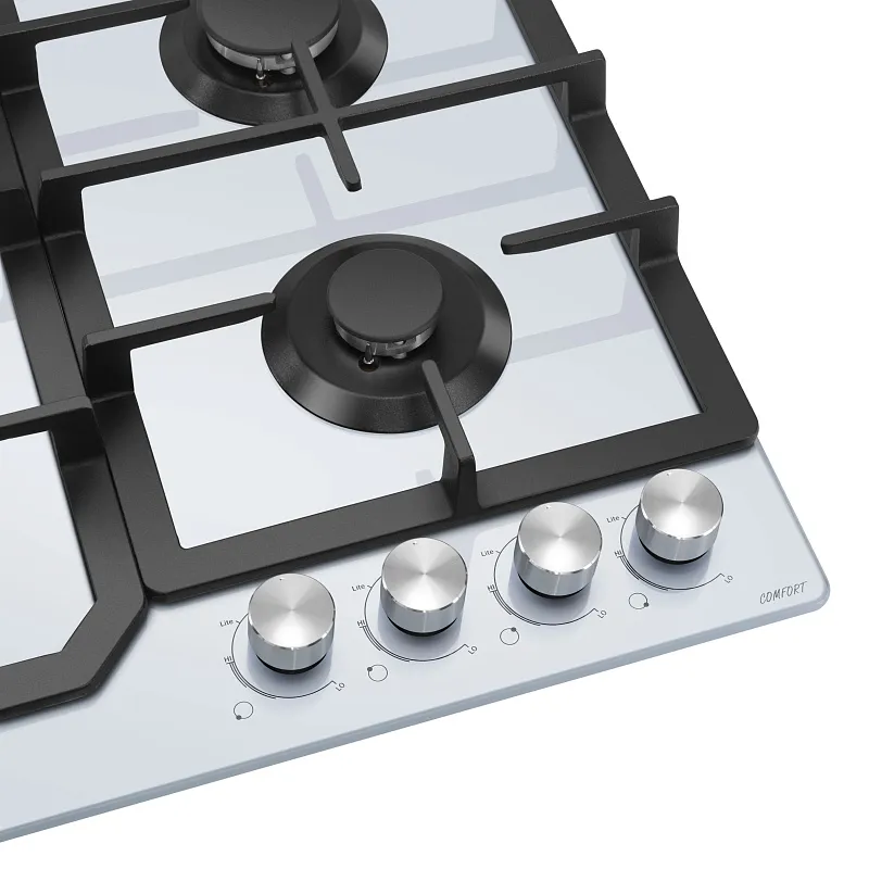 Варочная панель газовая MEFERI MGH604WH GLASS COMFORT