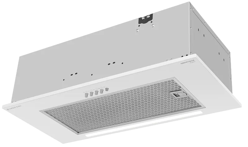 Вытяжка кухонная MEFERI SMARTBOX60WH POWER, 60 см, встраиваемая, белая, производительность 900 м3/ч, 3 скорости, низкий уровень шума, режимы отвод и рециркуляция, гарантия 3 года - изображение vytyazhka_polnovstraivaemaya_smartbox60wh_power  