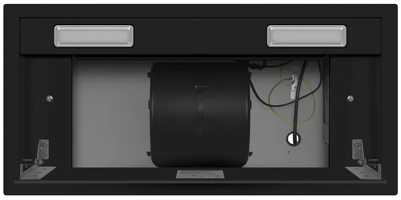 Вытяжка кухонная MEFERI INBOX60BK COMFORT PLUS, 60 см, встраиваемая, черная, производительность 1200 м3/ч, 3 скорости, низкий уровень шума, режимы отвод и рециркуляция, гарантия 3 года