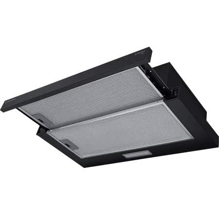 Вытяжка телескопическая кухонная MEFERI SLIDEBOX60BK LIGHT, 60 см, черный, производительность 650 м3/ч, 2 скорости, низкий уровень шума, режимы отвод и рециркуляция, гарантия 3 года