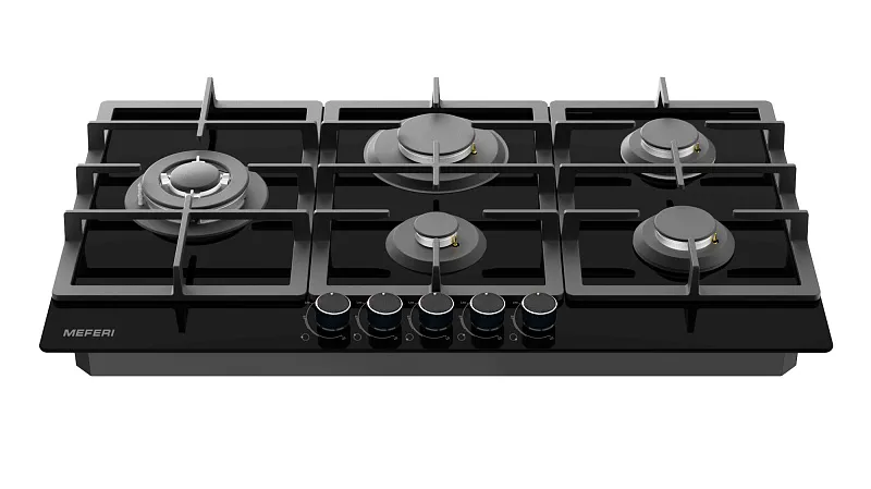Варочная панель газовая MEFERI MGH905BK GLASS ULTRA - изображение varochnaya_panel_gazovaya_mgh905bk_glass_ultra  