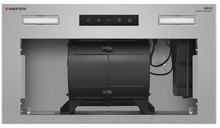 Вытяжка кухонная MEFERI INBOX52IX SENSOR COMFORT, 52 см, встраиваемая, серая, производительность 950 м3/ч, 3 скорости, низкий уровень шума, режимы отвод и рециркуляция, сенсорное управление, пульт дистанционного управления, гарантия 3 года Вытяжка кухонная MEFERI INBOX52IX SENSOR COMFORT, 52 см, встраиваемая, серая, производительность 950 м3/ч, 3 скорости, низкий уровень шума, режимы отвод и рециркуляция, сенсорное управление, пульт дистанционного управления, гарантия 3 года