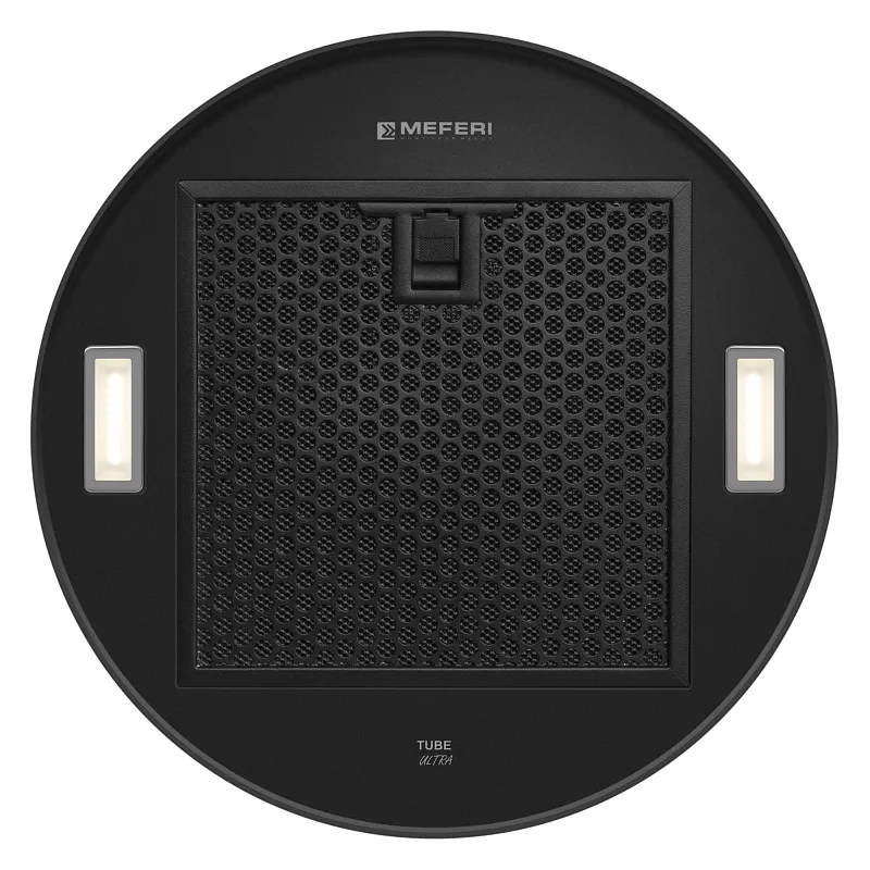 Вытяжка кухонная цилиндрическая настенная MEFERI TUBE35BK ULTRA, 35 см, черная, производительность 1200 м3/ч, 3 скорости, низкий уровень шума, режимы отвод и рециркуляция, гарантия 3 года