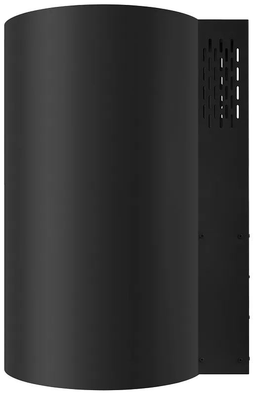 Вытяжка кухонная цилиндрическая настенная MEFERI TUBE40BK COMFORT PLUS, 40 см, черная, производительность 1200 м3/ч, 5 скоростей, низкий уровень шума, режимы отвод и рециркуляция, сенсорное управление, гарантия 3 года