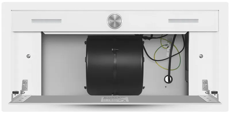 Вытяжка кухонная MEFERI INBOX60WH PUSH COMFORT PLUS, 60 см, встраиваемая, белая, производительность 1200м3/ч, 3 скорости, с утапливаемым переключателем, низкий уровень шума, режимы отвод и циркуляция, гарантия 3 года