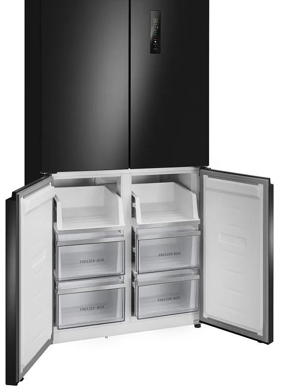 Холодильник отдельностоящий с инвертором MEFERI MFR83BLACK IX TOTAL NO FROST CROSS DOOR COMFORT