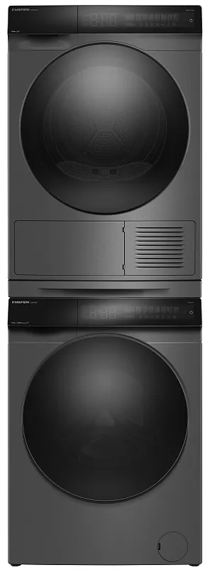 Колонна из стиральной и сушильной машин серая MEFERI MS10GR83 COMFORT
