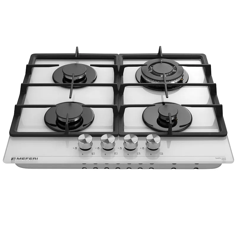 Варочная панель газовая MEFERI MGH604WH GLASS POWER