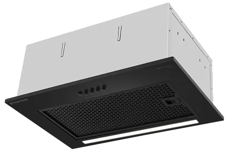 Вытяжка кухонная MEFERI SMARTBOX45BK POWER, 45 см, встраиваемая, черная, производительность 900 м3/ч, 3 скорости, низкий уровень шума, режимы отвод и рециркуляция, гарантия 3 года