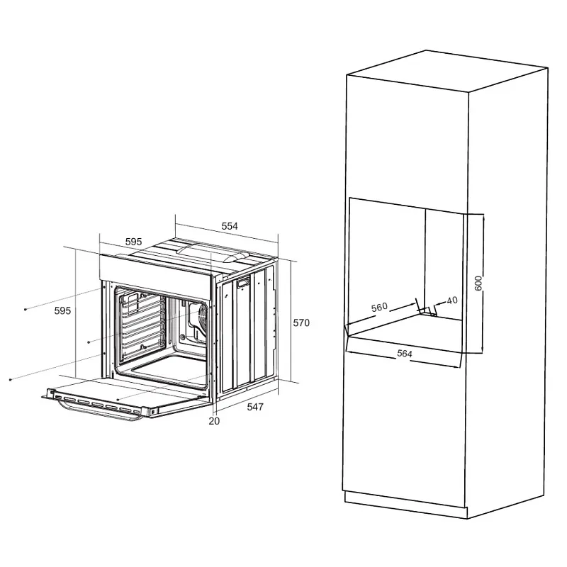 Духовой шкаф электрический MEFERI MEO6017BK ULTRA