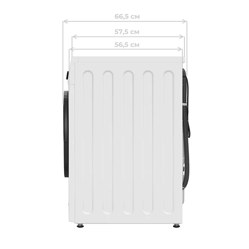 Стиральная машина с инвертором MEFERI MFW101415WH ULTRA отдельностоящая белая, загрузка 10 кг, с возможностью установки в колонну