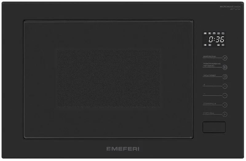 Фото mikrovolnovaya_pech_vstraivaemaya_mmo6025bk_matt_ultra на сайте meferi-home.ru Микроволновая печь встраиваемая MEFERI MMO6025BK MATT ULTRA - изображение mikrovolnovaya_pech_vstraivaemaya_mmo6025bk_matt_ultra