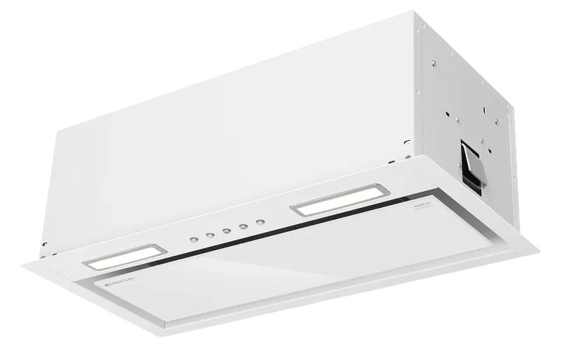 Вытяжка кухонная MEFERI INBOX60WH COMFORT PLUS, 60 см, встраиваемая, белая, производительность 1200 м3/ч, 3 скорости, низкий уровень шума, режимы отвод и рециркуляция, гарантия 3 года - изображение vytyazhka_polnovstraivaemaya_inbox60wh_comfort_plus  